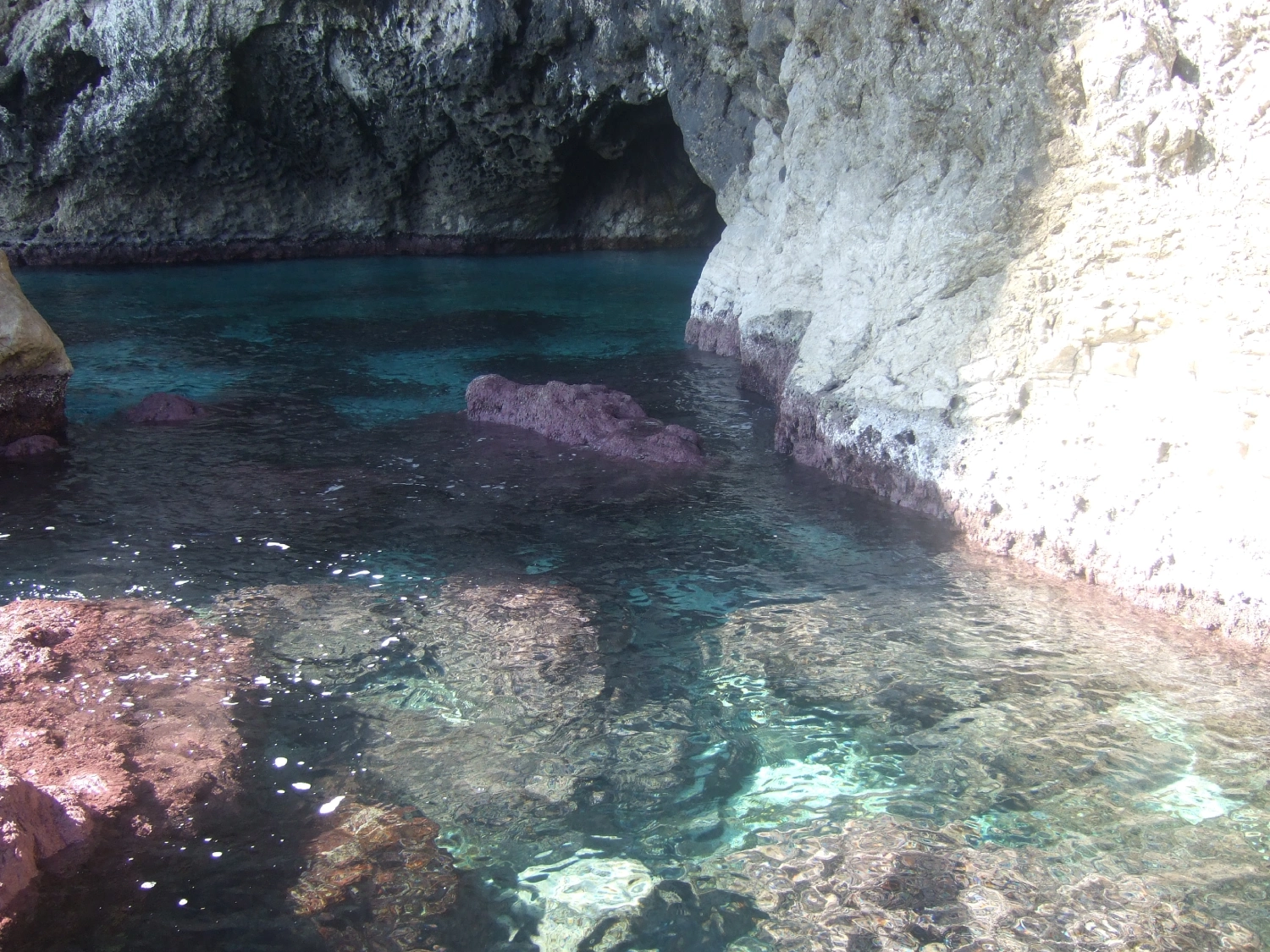 The blue-green waters
