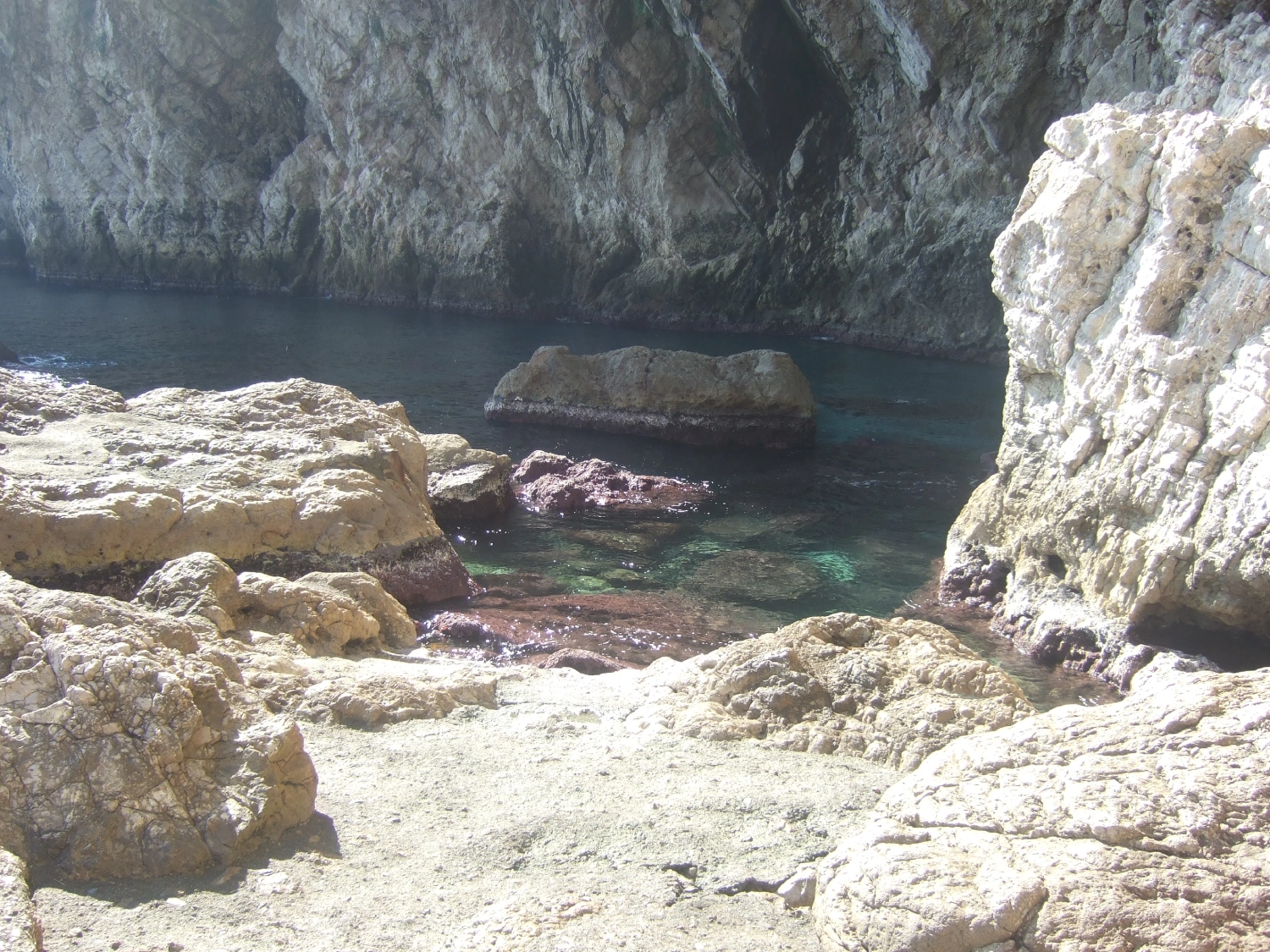 The rocky shore