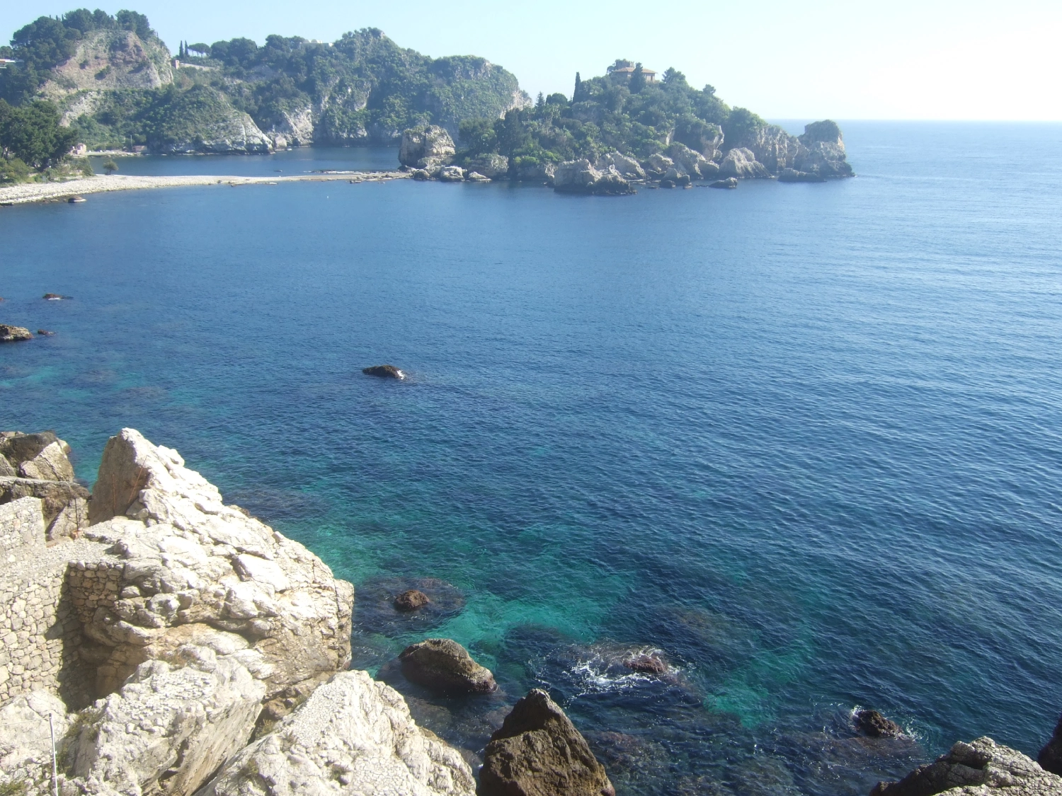 Swimming in Isola Bella bay